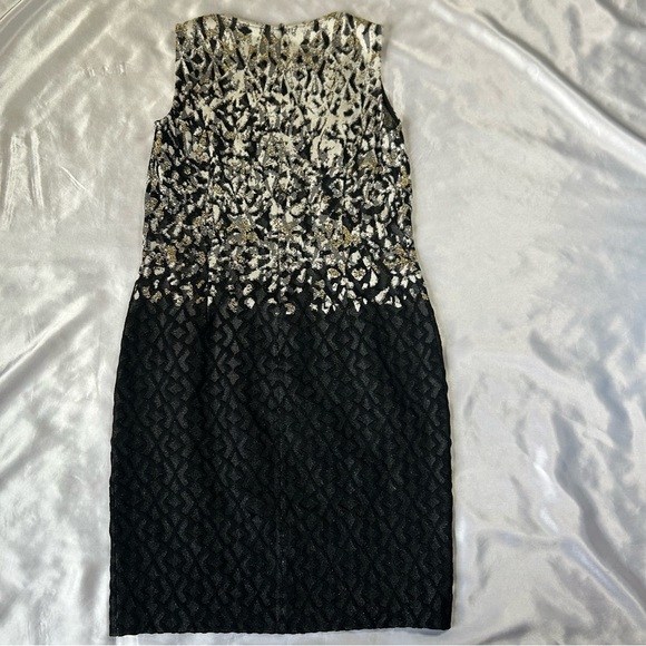 St. John Collection Metallic Pixelated Jacquard Topper Jacket and Dress Set 6 - Picture 4 of 15